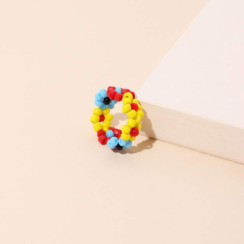 

Flower Beaded Ring, Multicolor