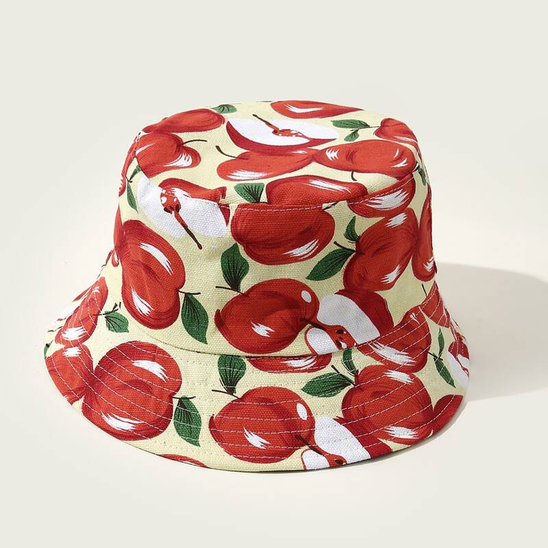

Apple Graphic Bucket Hat, Multicolor