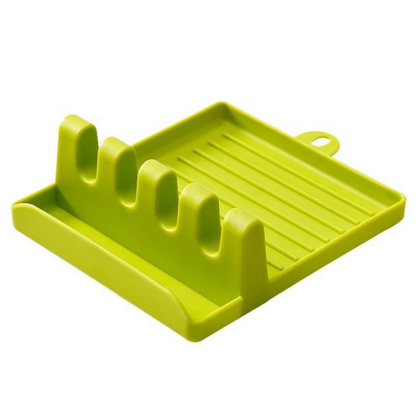 

1pc Desktop Pot Lid Storage Rack, Green