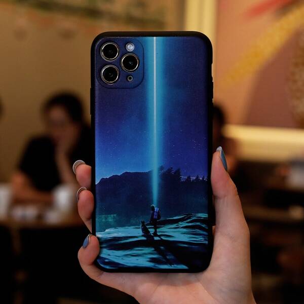 

Night Sky Pattern Phone Case, Blue
