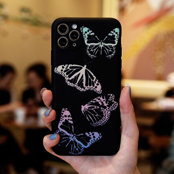 

Butterfly Print Phone Case, Multicolor