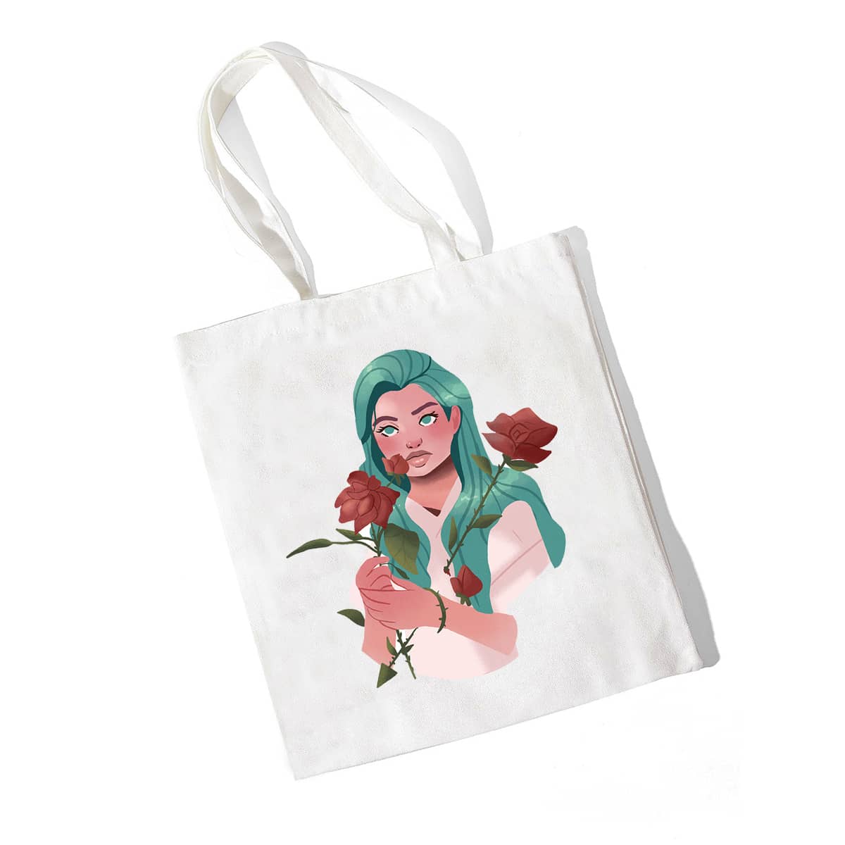 

ROMWE X Rebecaalvarezz Figure Tote Bag, White