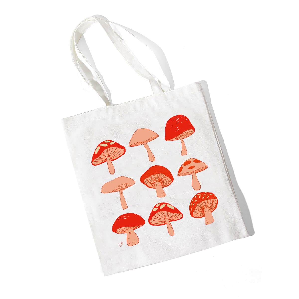 

Mushroom Tote Bag, White