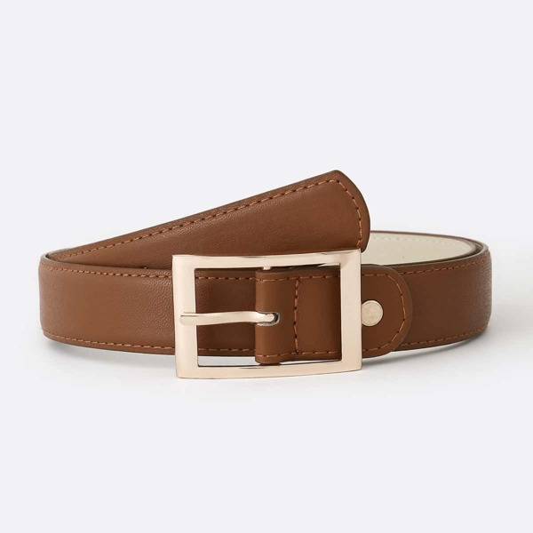 

Square Buckle Belt, Brown