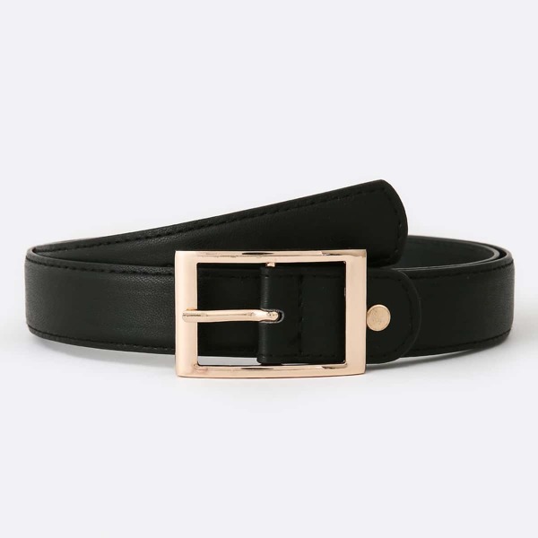 

Square Buckle Belt, Black