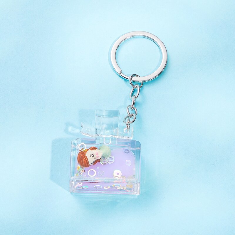 

Perfume Bottle Charm Keychain, Purple