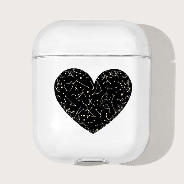 

Heart Pattern AirPods Case, Clear