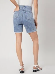 SHEIN Straight Leg Denim Shorts