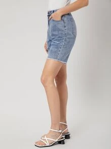 SHEIN Straight Leg Denim Shorts