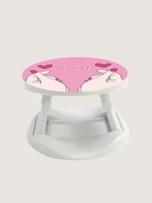 Tay cầm điện thoại bật lên hình trái tim ngón tay - Hồng - Xem 2