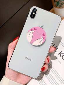 Tay cầm điện thoại bật lên hình trái tim ngón tay - Hồng - Xem 3