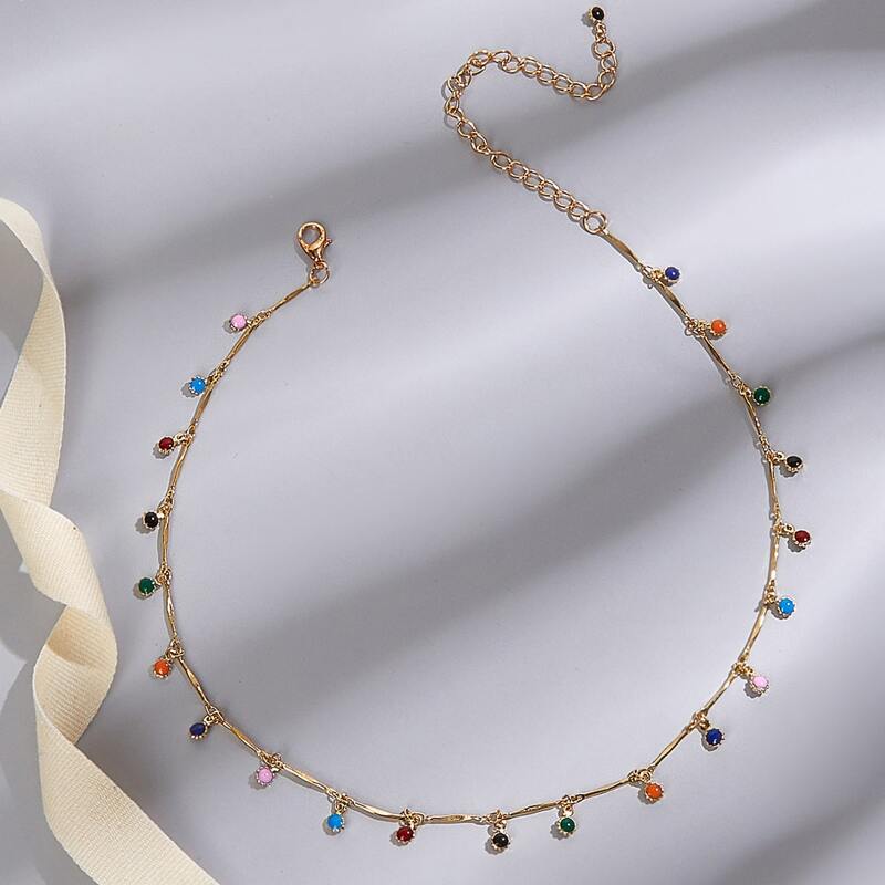 

Bead Decor Necklace, Multicolor