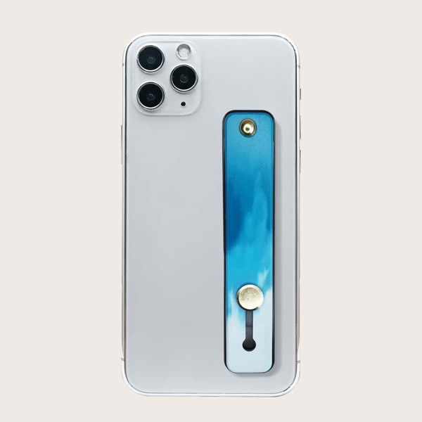 

Push Pull Stick Phone Holder, Blue and white