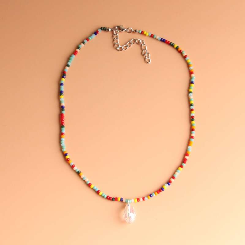 

Colorful Beaded Necklace, Multicolor