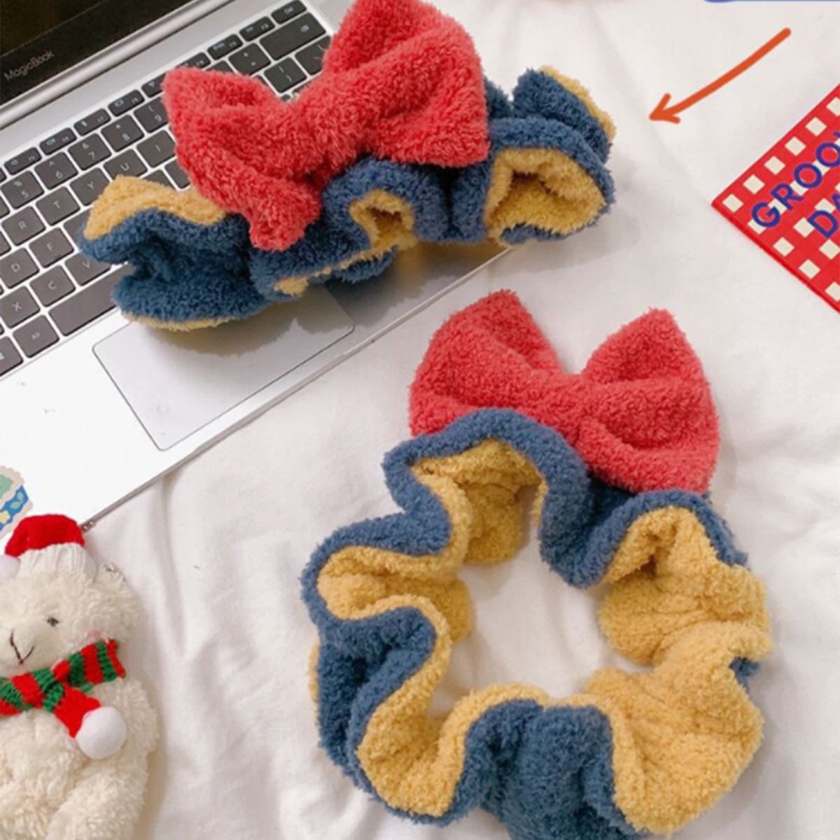 

1pc Colorblock Bow Bath Headband, Multicolor