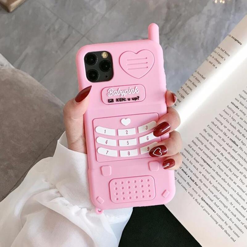 

Cartoon Phone Case, Baby pink