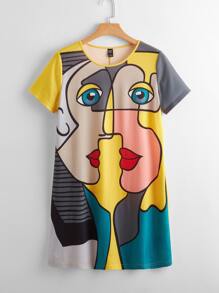 EMERY ROSE Vestido Figuras Casual - Multicolor - Ver 1