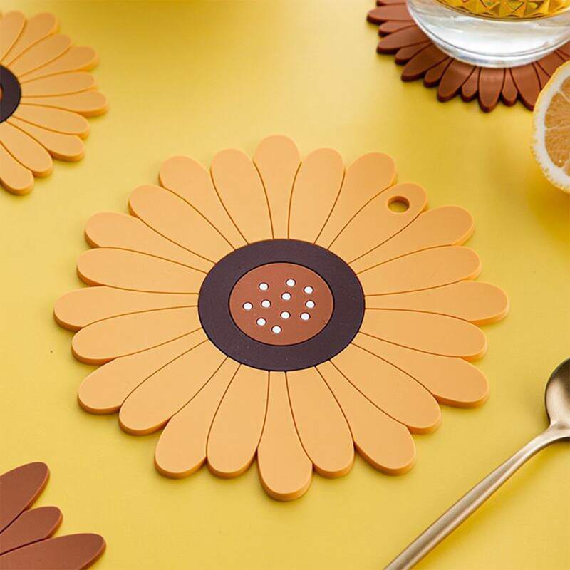 

1pc Sunflower Coaster, Multicolor