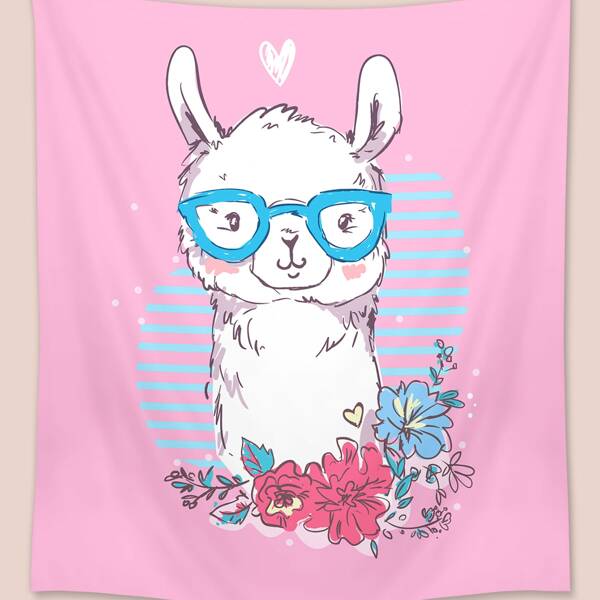 

Kids Alpaca Print Tapestry, Multicolor