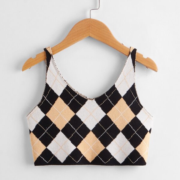 

Girls Geo Pattern Knit Top, Multicolor