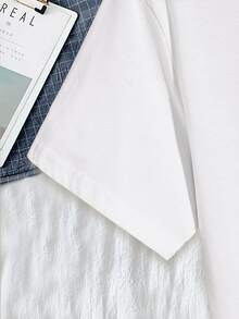 Manfinity Men Cartoon And Number Graphic Tee - White - View 3