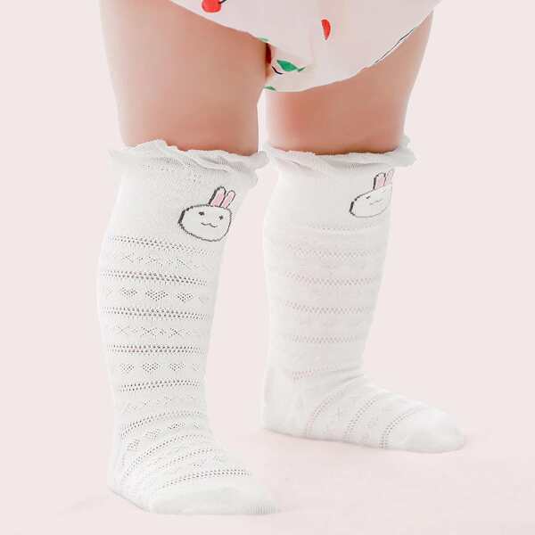 

Toddler Girls Breathable Anti-mosquito Socks, White