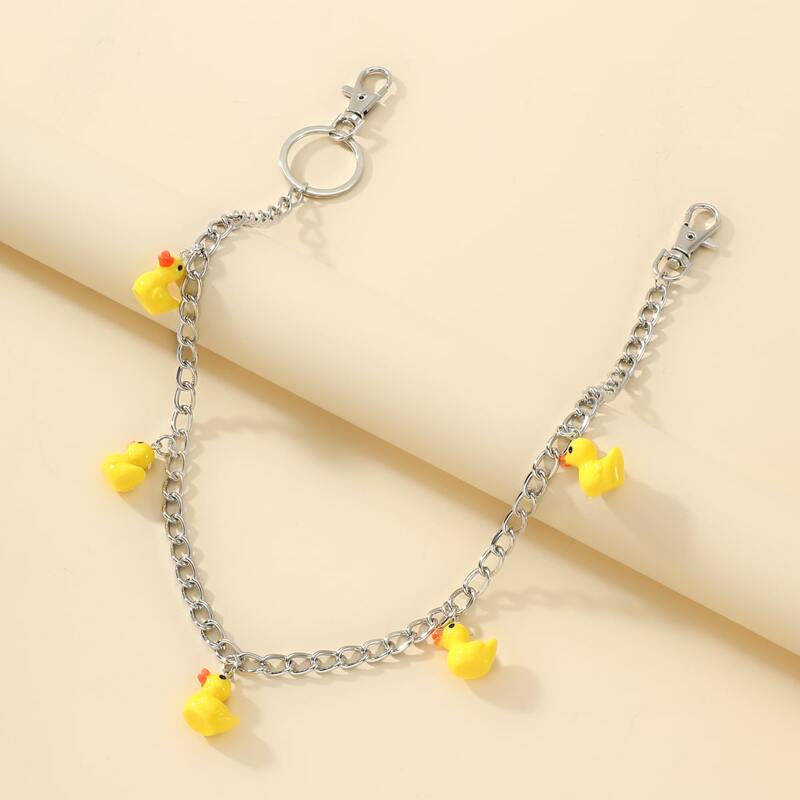 

Cartoon Duck Chain Belt, Silver