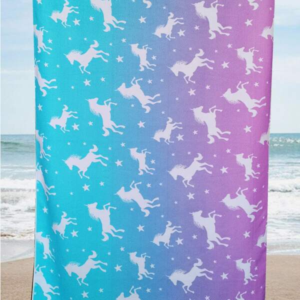 

Unicorn Print Bath Towel, Multicolor