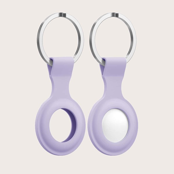 

Silicone Case & Key Ring For Apple Airtag, Lilac purple