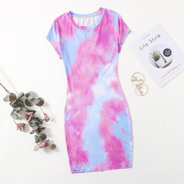 

Tie Dye Lounge Dress, Multicolor