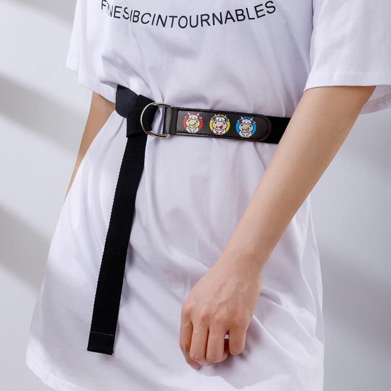 

2pc Cow Graphic Belt, Multicolor