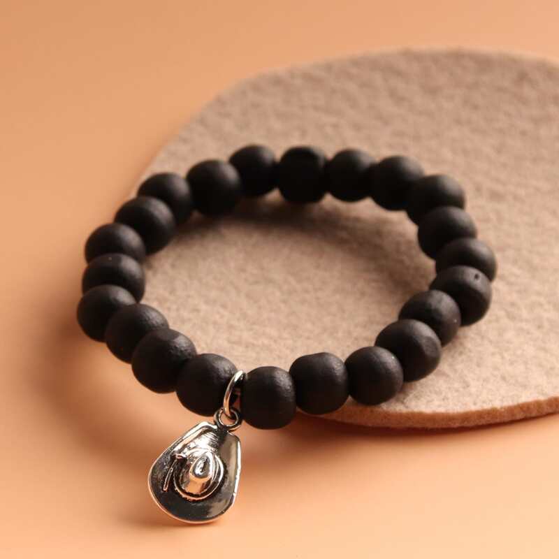 

Simple Beaded Bracelet, Black