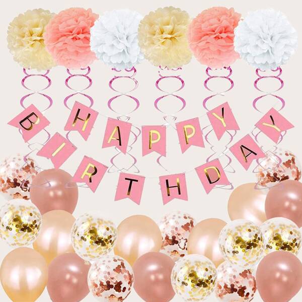 

33pcs Decorative Balloon Set, Multicolor