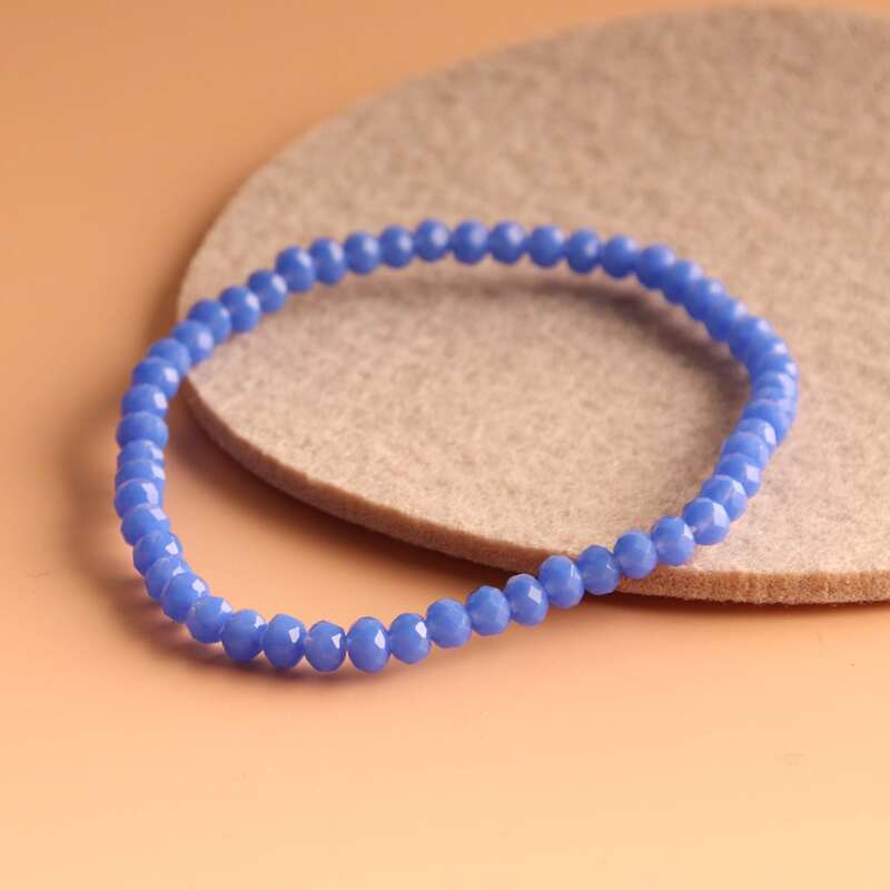 

1pc Plain Beaded Bracelet, Blue