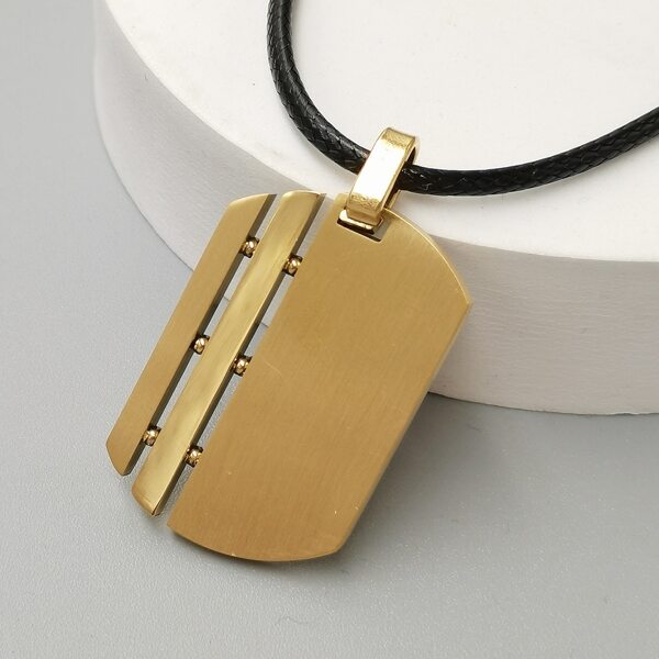 

Men Geo Charm Necklace, Gold