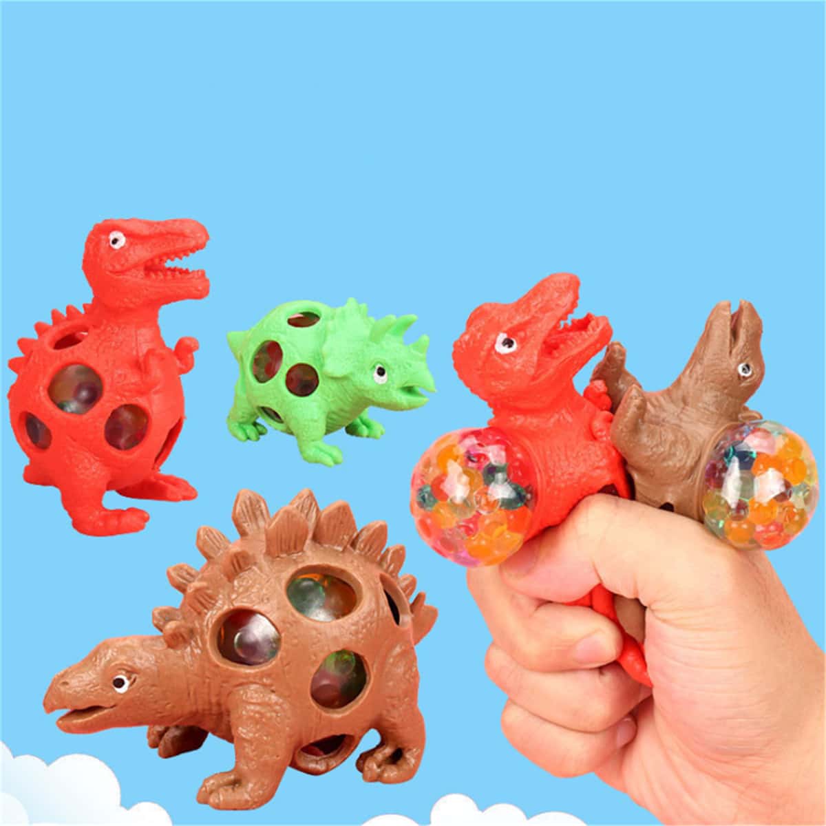 

1pc Random Dinosaur Squeeze Toy, Multicolor