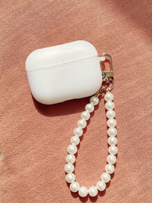 Hộp bảo vệ tai nghe Bluetooth chống sốc bằng silicon đính cườm tối giản, áp dụng cho tai nghe Apple - trắng - Xem 4