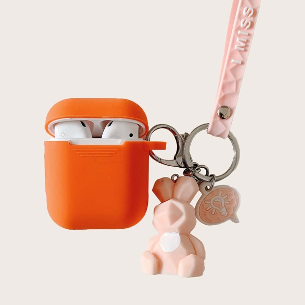 

Rabbit Charm AirPods Case, Orange