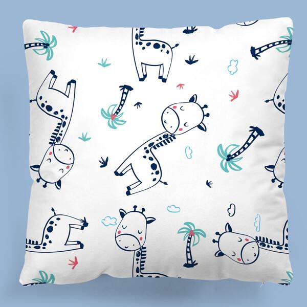 

Kids Cartoon Graphic Cushion Cover Without Filler, Multicolor