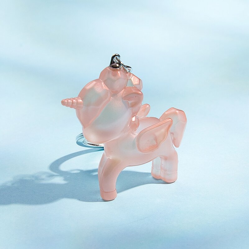 

Cartoon Unicorn Design Keychain, Pink