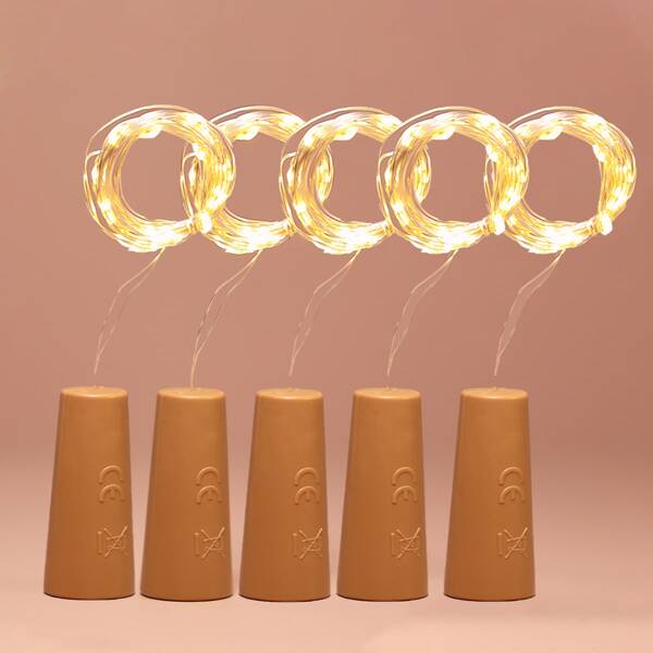 

5pcs Copper String Light, Yellow