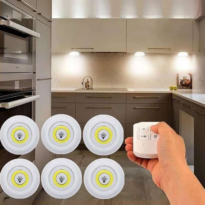 

6pcs Remote Control Touch Functional Night Light, White