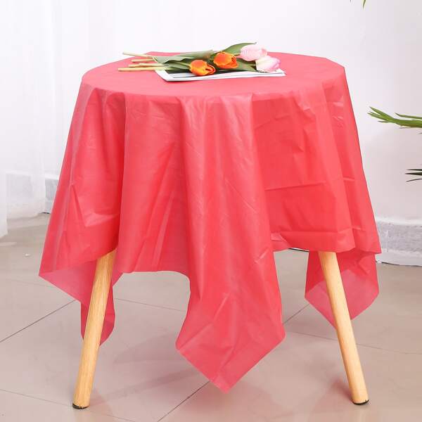 

Solid Color Water Proof Tablecloth, Red