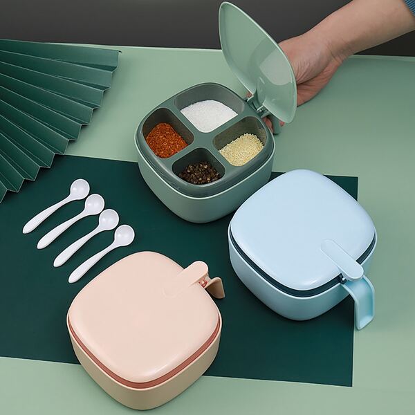 

1pc Random Seasoning Box With Lid, Multicolor