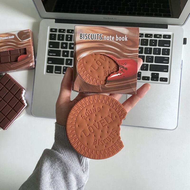 

1pc Biscuit Shaped Memo Pad, Brown