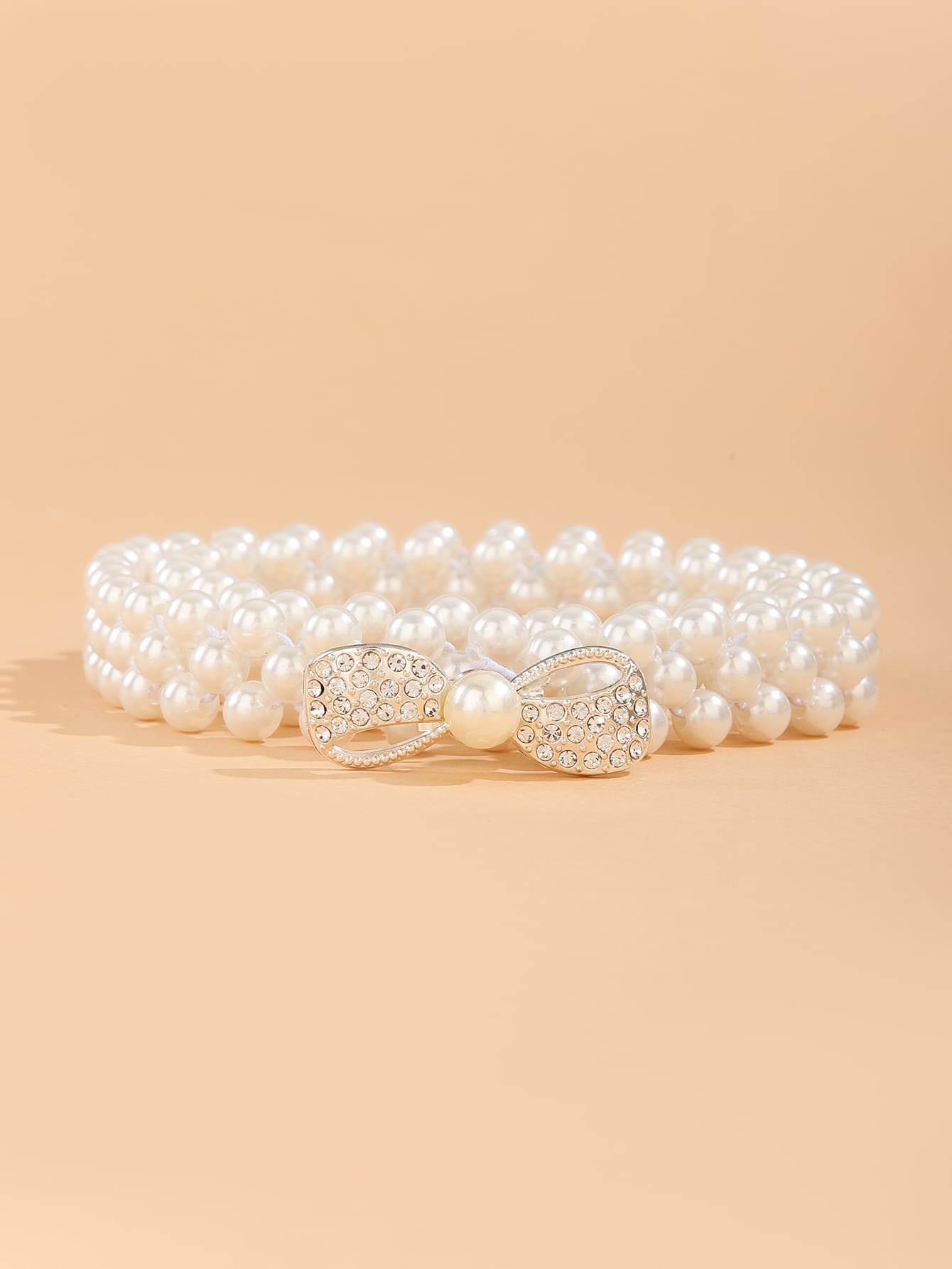 仿珍珠腰帶,優雅時尚 - 白色 - 查看 1