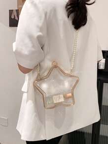 Clear Star Shaped Crossbody Bag - Clear - View 1