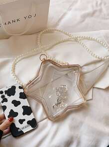 Clear Star Shaped Crossbody Bag - Clear - View 2