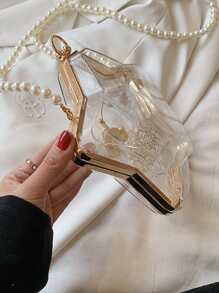 Clear Star Shaped Crossbody Bag - Clear - View 5