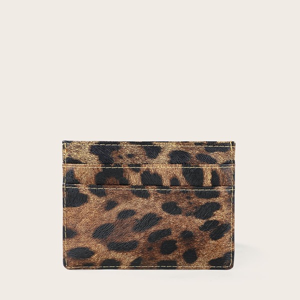 

Leopard Card Holder, Brown